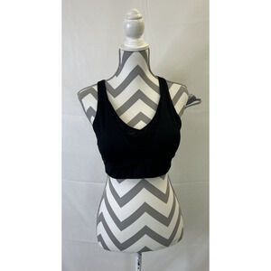 ZYIA ActiveBlack Adjustable Mesh Sports Bra Size Medium FS Benefits Charity